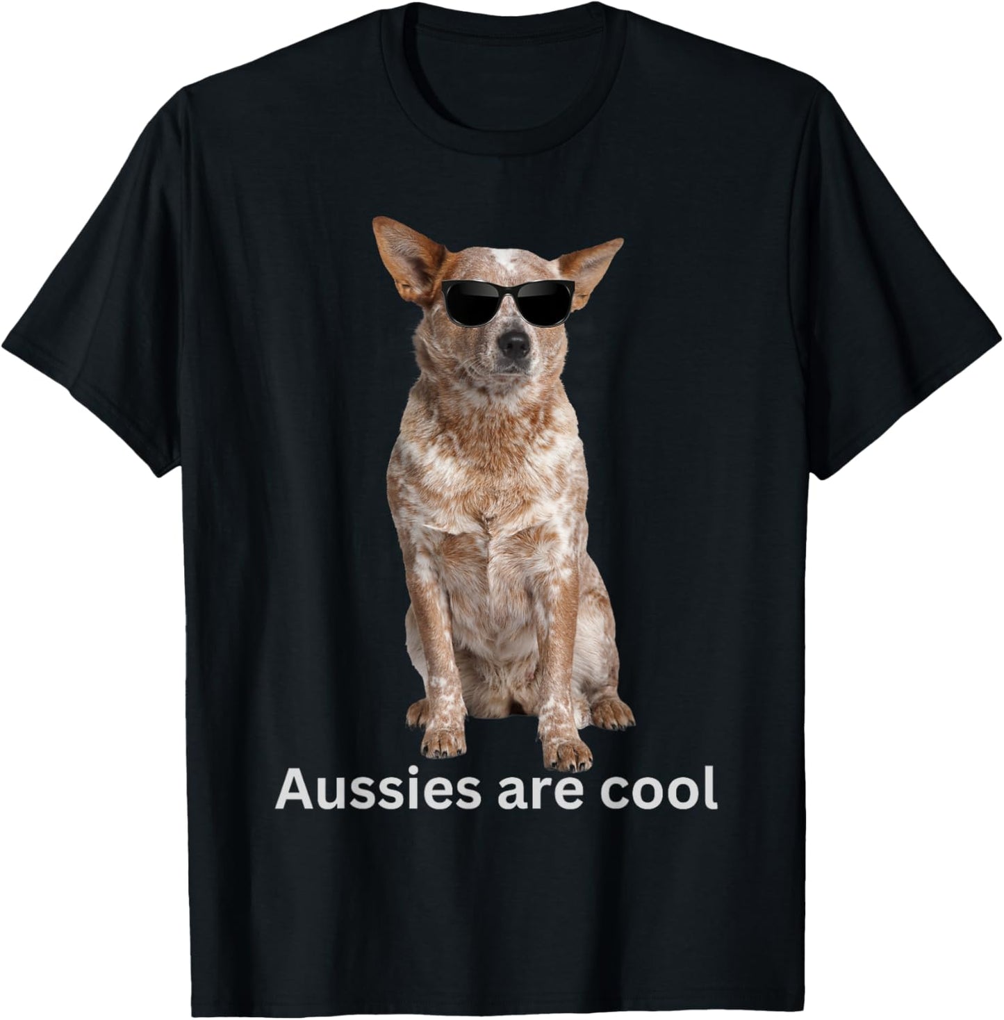 Australian Cattle Dog Red Heeler Blue Heeler funny Aussie T-Shirt, Small, Black