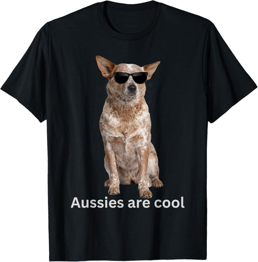 Australian Cattle Dog Red Heeler Blue Heeler funny Aussie T-Shirt, Small, Black