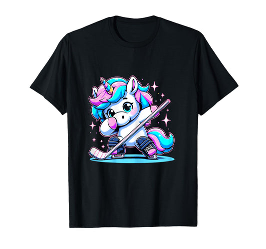 Ice Hockey Unicorn Kawaii Ice Hockey Sister Mom T-Shirt
