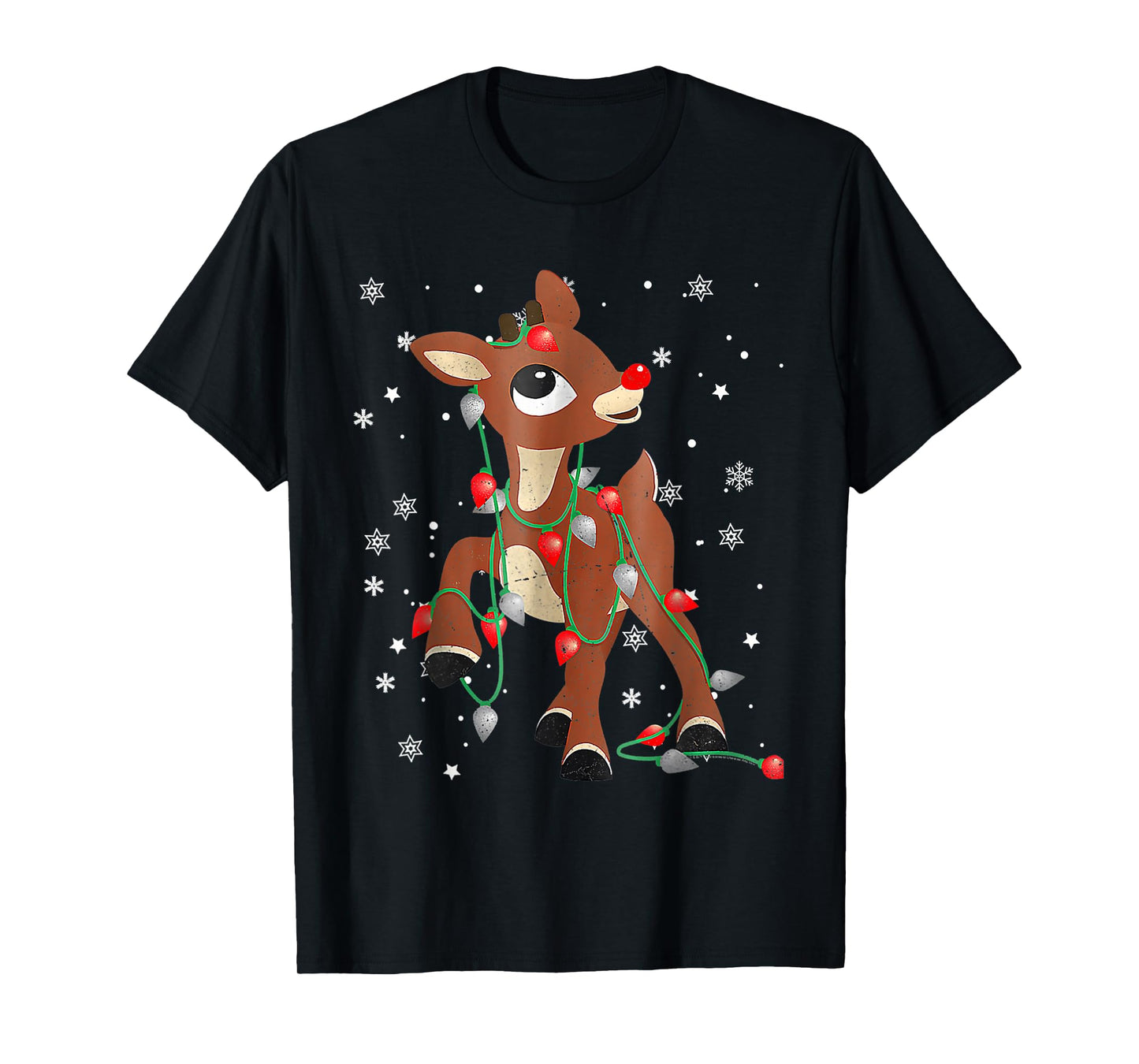 Cute Rudolph The Red Nose Reindeer For Kids And Christmas T-Shirt
