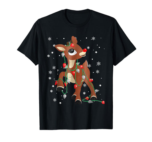 Cute Rudolph The Red Nose Reindeer For Kids And Christmas T-Shirt