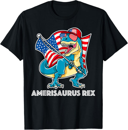 Amerisaurus T Rex 4th of July Dinosaur Fourth of July TRex T-Shirt