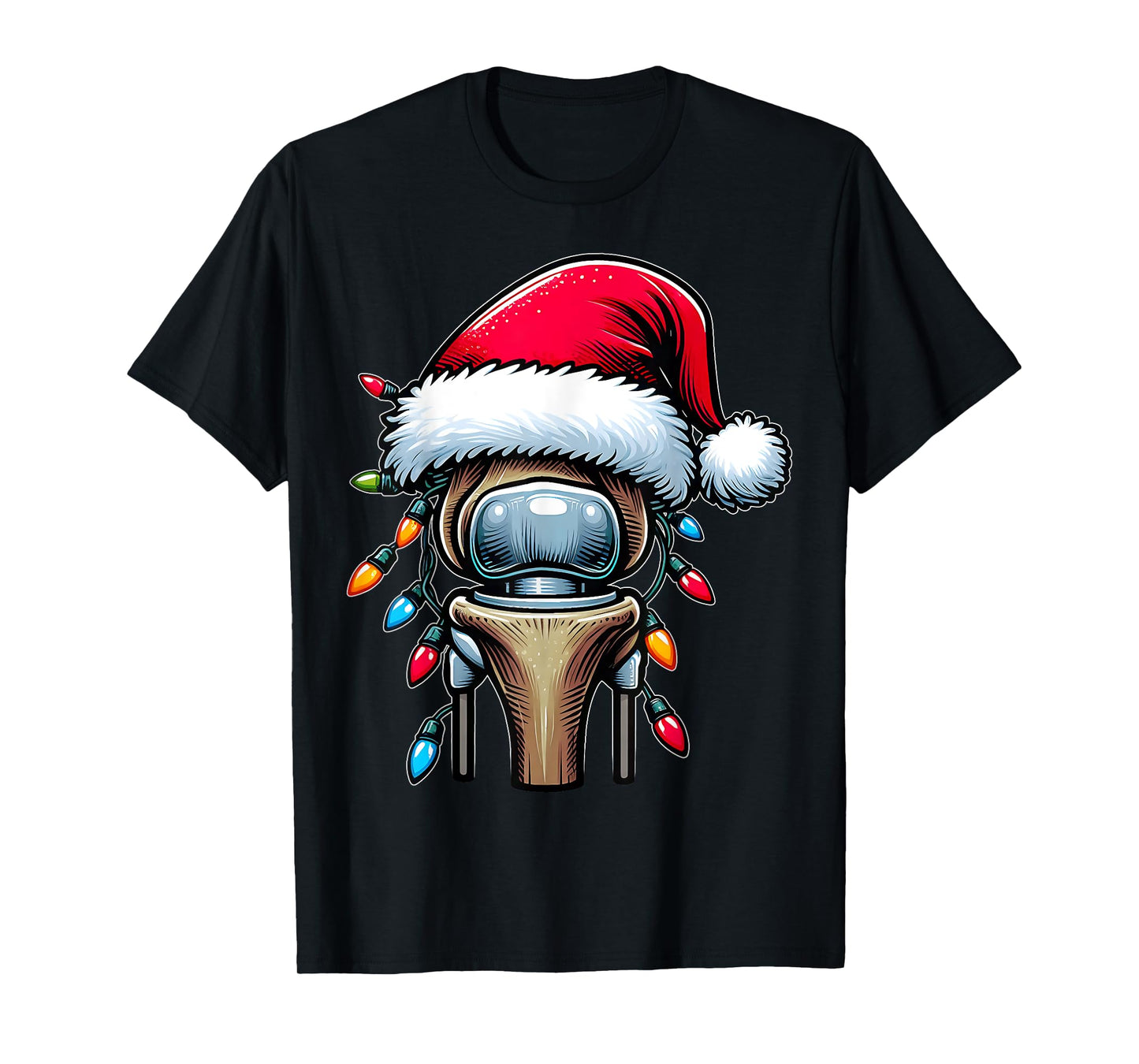Knee Replacement Bionic Surgery Christmas Hat Xmas T-Shirt