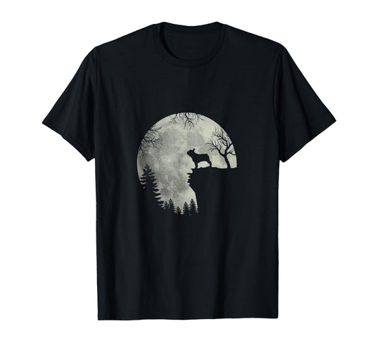 French Bulldog Dog And Moon Shirt Halloween Costume T-Shirt