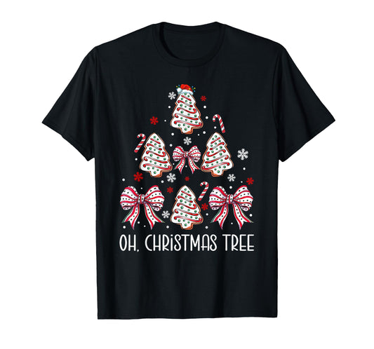 Oh Christmas Tree Cakes Debbie Becky Jen Cake Lovers Xmas T-Shirt