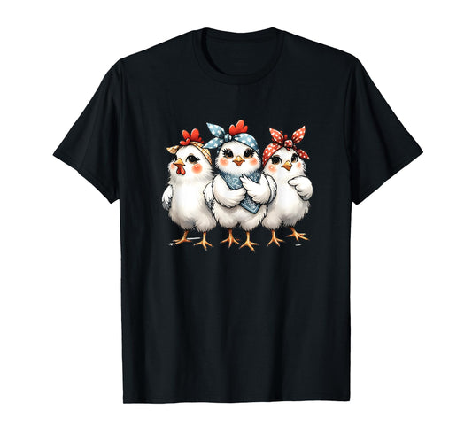 Chicks With Bandanas For Kids Girls Women T-Shirt