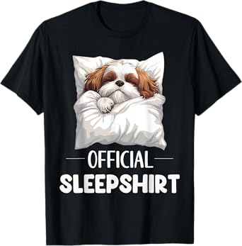 Official Shih Tzu Sleepshirt Cute Dog Lover Pajama Sleepwear T-Shirt