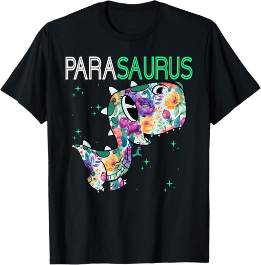 Dino Para Professional Teacher Collection T-Rex Dinosaur Paraeducator Assistant Teacher T-Shirt