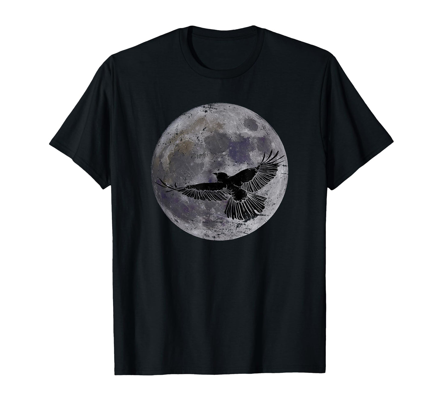 Moon Crow Gift Halloween Night Scary Bird Raven T-Shirt