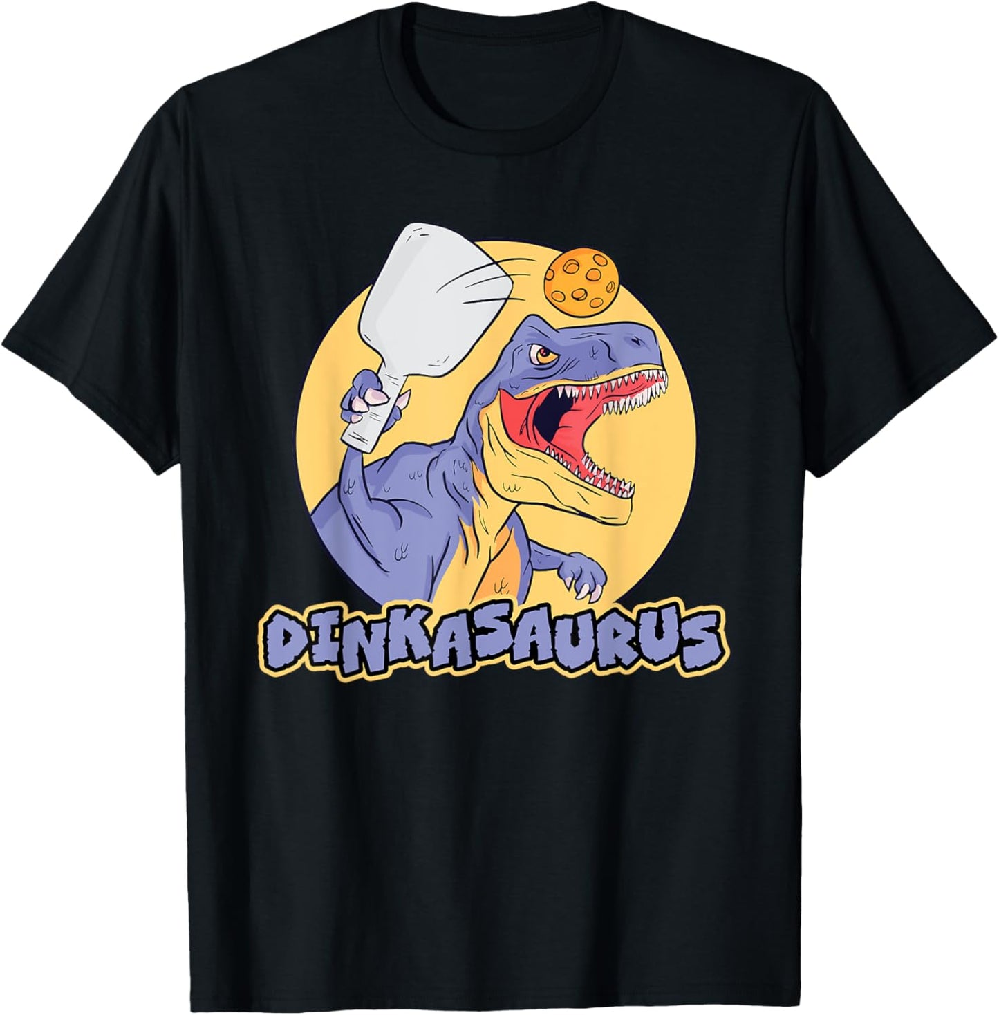 Pickleball Dinosaur Dinkasaurus Trex Funny Kids Pickleball T-Shirt