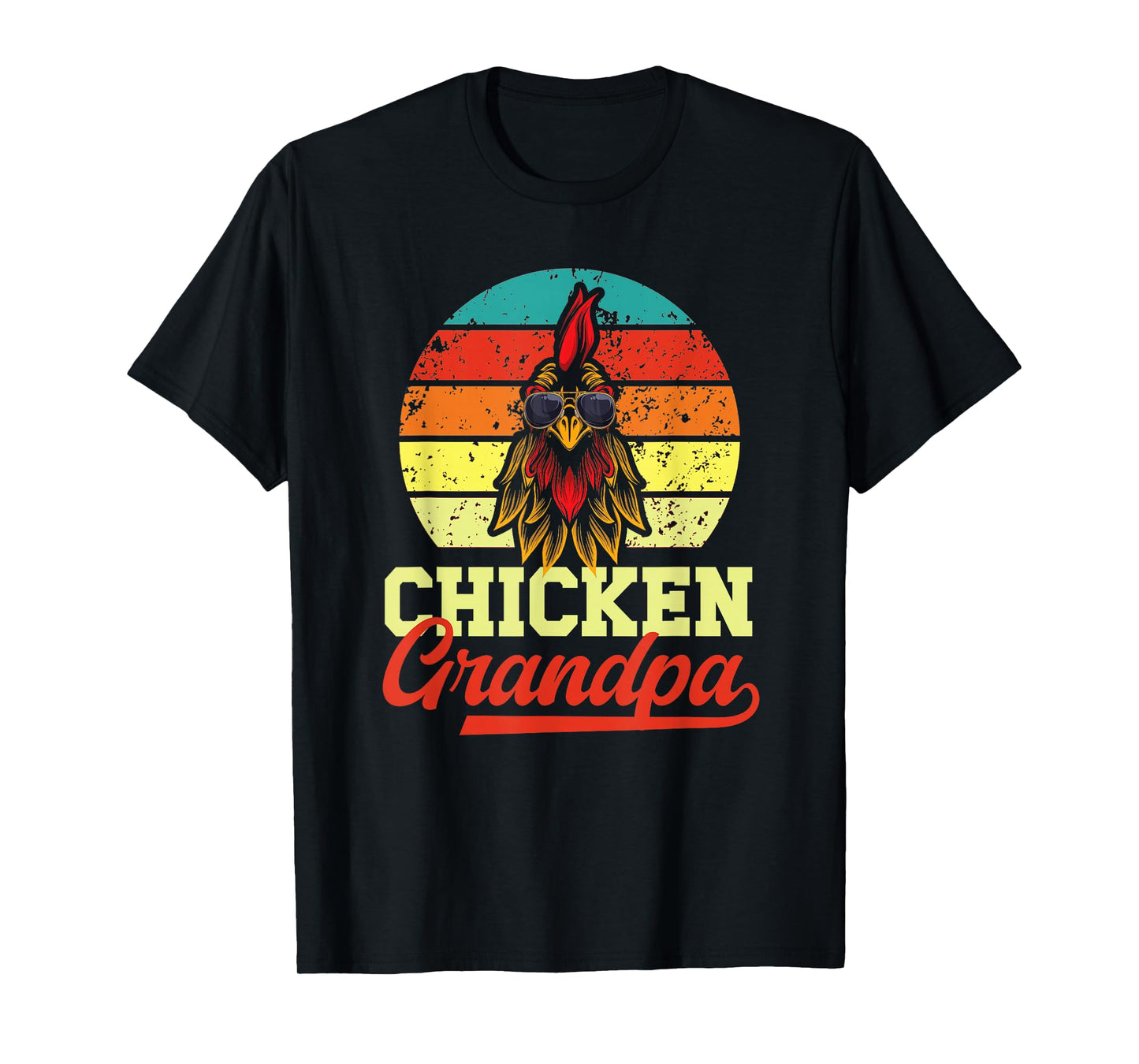 Chicken Grandpa Retro Chicken Owner Chicken Farmer T-Shirt
