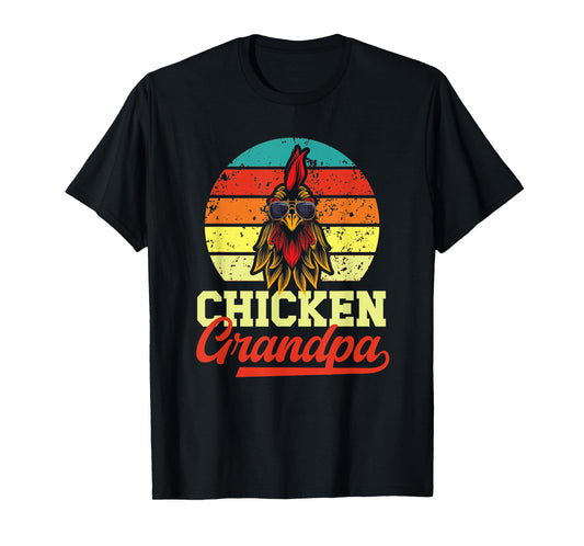 Chicken Grandpa Retro Chicken Owner Chicken Farmer T-Shirt