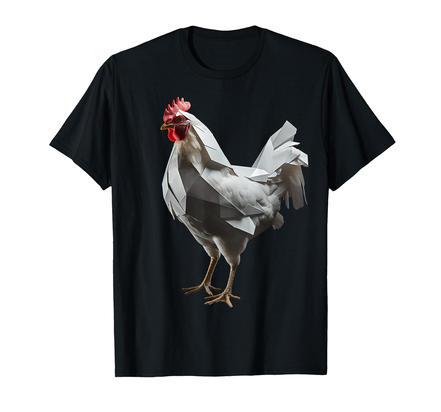 Chicken Art Polygon Animal Graphic Chicken T-Shirt