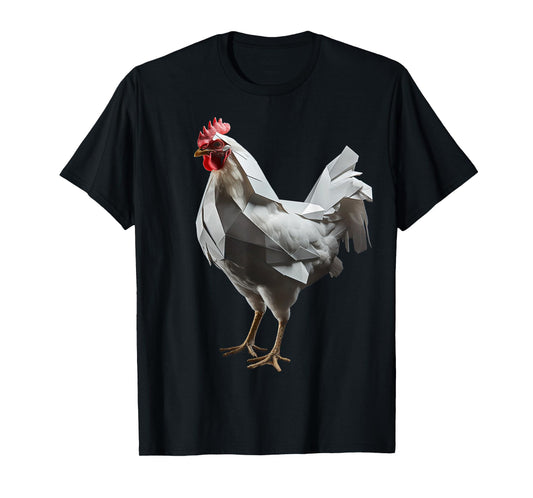 Chicken Art Polygon Animal Graphic Chicken T-Shirt
