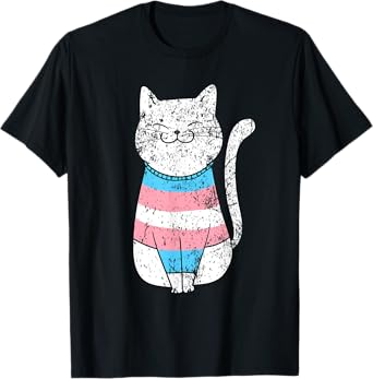 Transgender Cat Kitten Trans LGBTQ Transsexual Pride Month T-Shirt