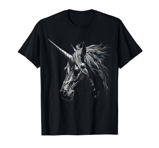 Unicorn Drawing Animal Love Face Art Graphic Unicorn T-Shirt