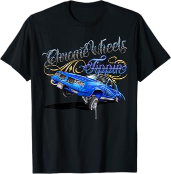 Retro Chrome Wheels Tippin Lowrider chrome wheel T-Shirt