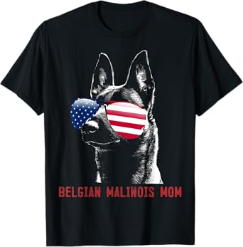 Belgian Malinois Mom Dog Puppy USA T-Shirt for Men Women