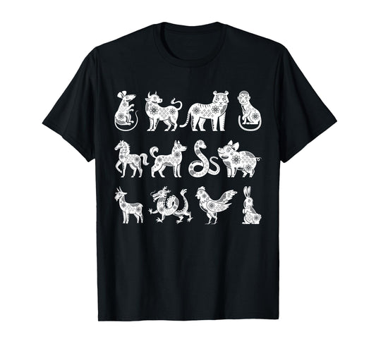 Chinese Zodiac Signs Lunar Chinese New Year T-Shirt