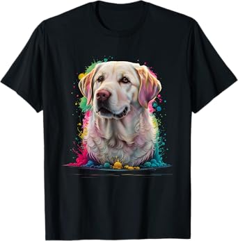 Men Woman Colorful Watercolor Labrador Retriever T-Shirt