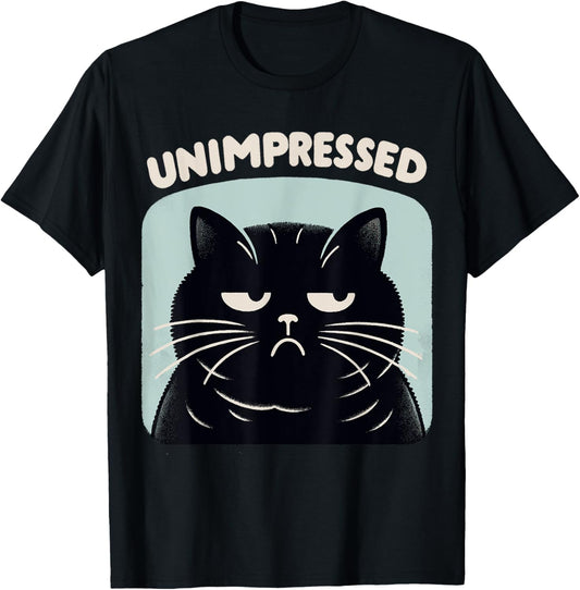 Annoyed Cat Unimpressed Sarcastic Rolling Eyes Kawaii Cat T-Shirt