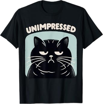 Annoyed Cat Unimpressed Sarcastic Rolling Eyes Kawaii Cat Men Women Kids T-Shirt