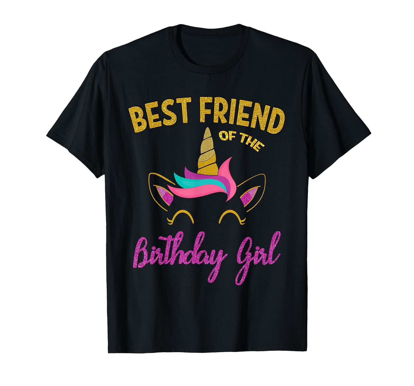 Best Friend of the Unicorn Birthday Girl T-Shirt Matching T-Shirt