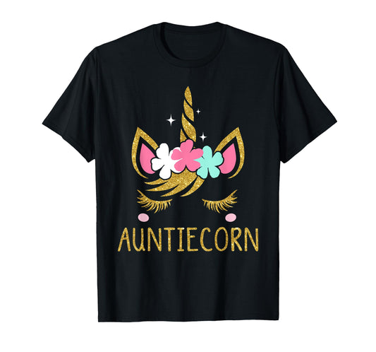 Auntiecorn Unicorn Auntie T-Shirt T-Shirt