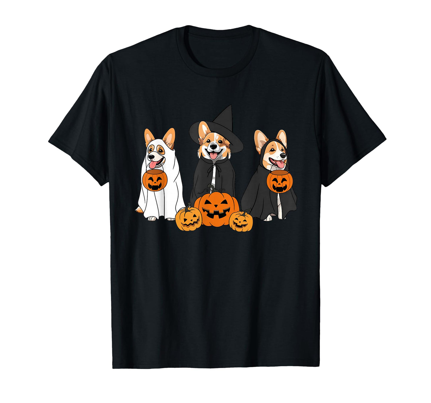Funny Halloween Ghost Dog Pumpkin Spooky Season T-Shirt