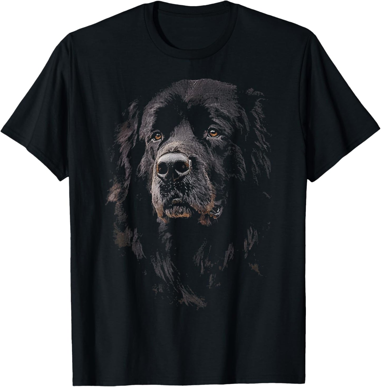 Newfoundland Dog Motif Pet Illustration Newfoundland T-Shirt