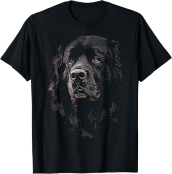 Newfoundland Dog Motif Pet Illustration Newfoundland Men Women Kids T-Shirt