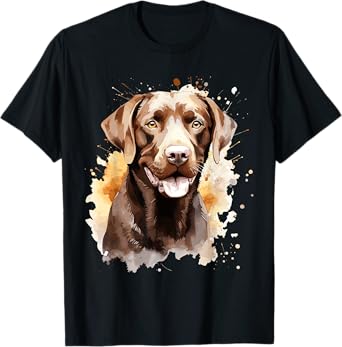 Chocolate Labrador Lovers Design Pop Art Chocolate Lab T-Shirt