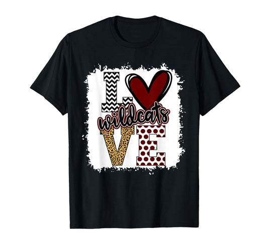 Wild cats Mascot Love - School Spirit Fantastic Gifts T-Shirt