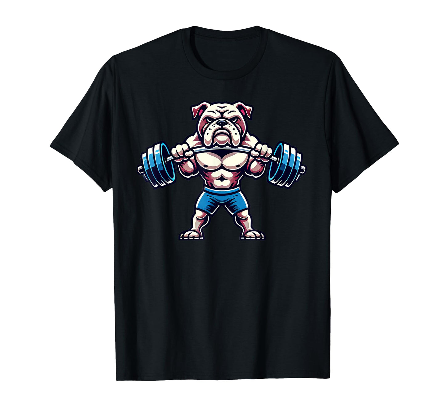 English Bulldog Dog Powerlifting Weightlifting Gym Workout T-Shirt