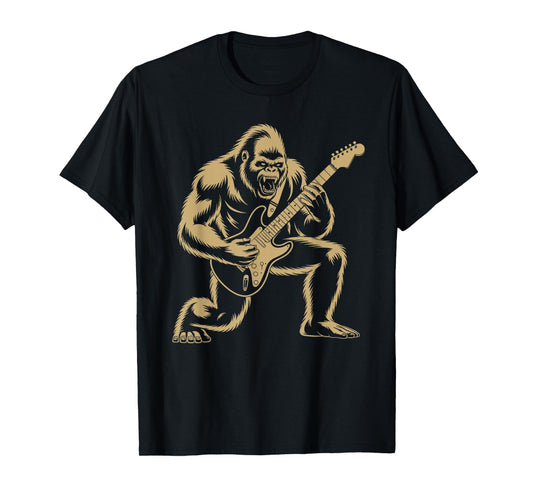 Bigfoot Rock Tongue UFO Selfie Sasquatch Rocker Boy Men Kids T-Shirt