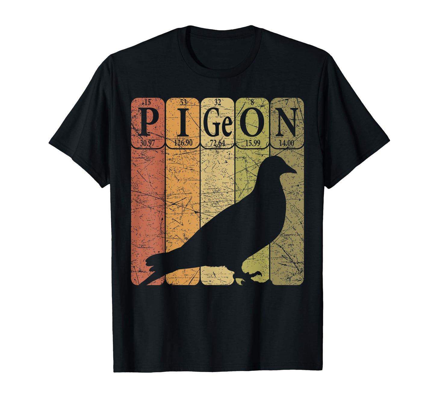 Pigeon Periodic Table Elements Birdwatching Ornithology T-Shirt