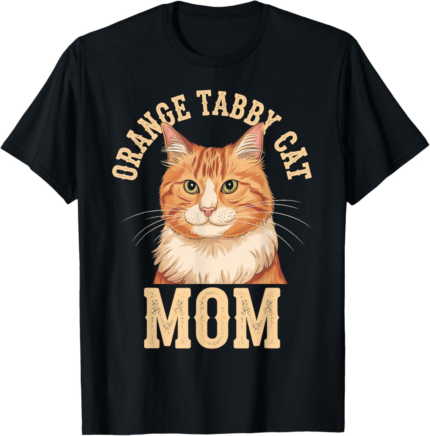 Orange Tabby Cat Mom T-Shirt