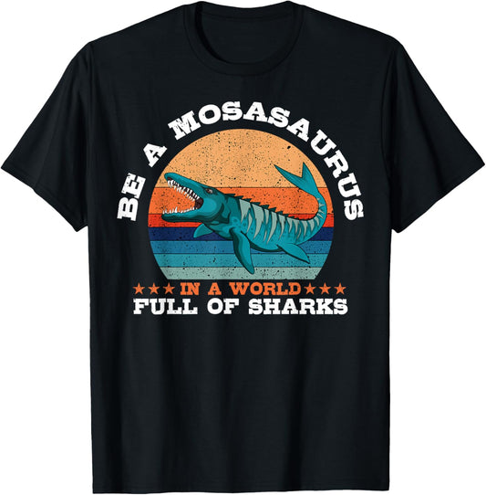 Mosasaurus Retro Vintage Prehistoric Aquatic Dinosaur T-Shirt