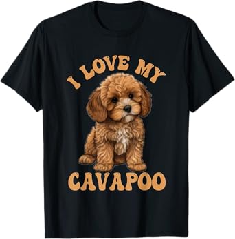 I Love My Cavapoo Dog Lover for mom dad kids T-Shirt