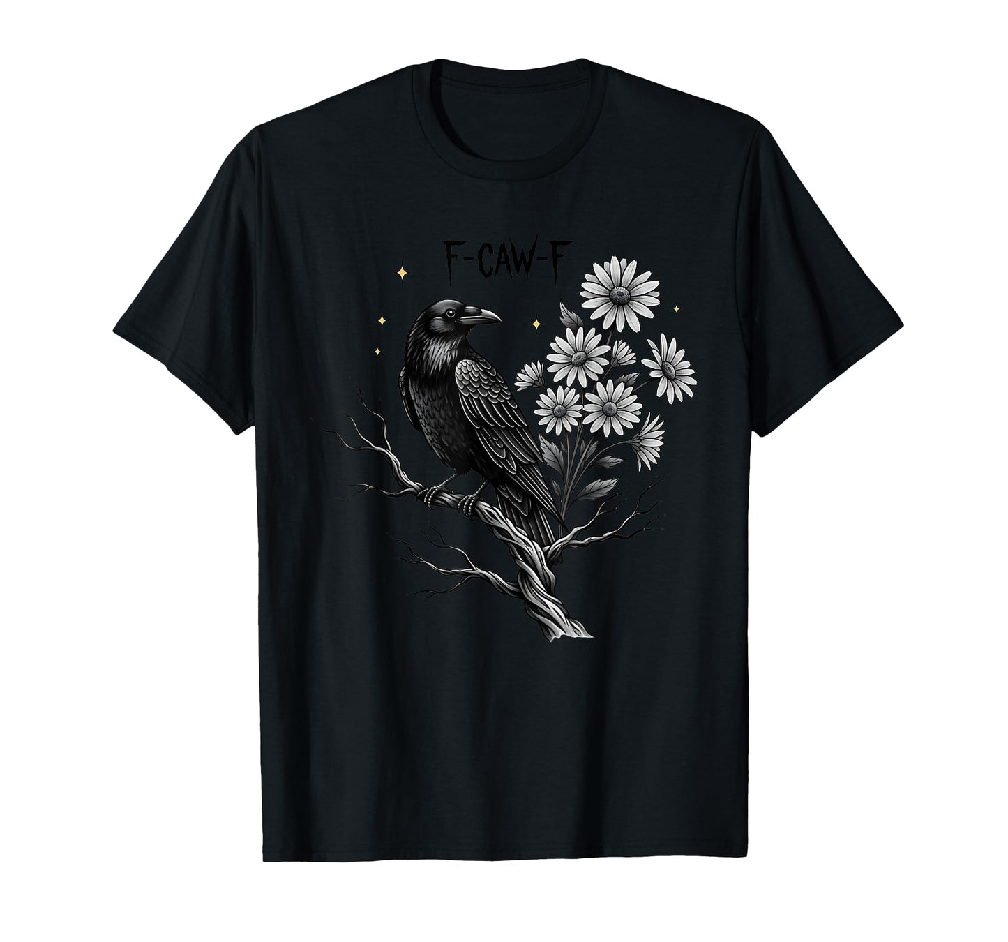 Black Crow F-Caw-F Halloween T-Shirt