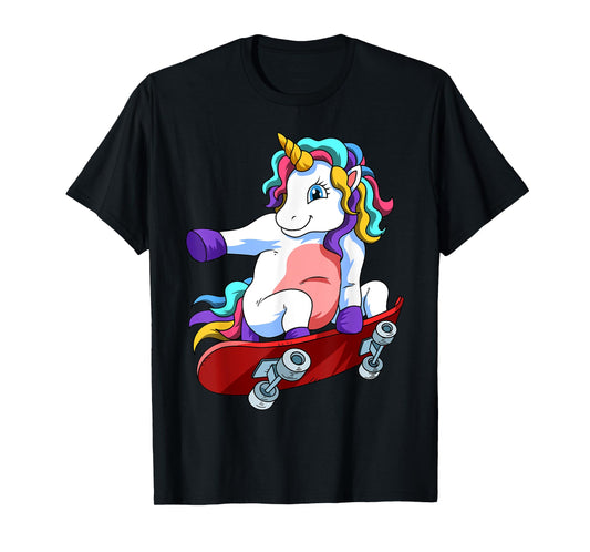 Skateboard Unicorn Lover Skateboarder Skateboarding Skate T-Shirt
