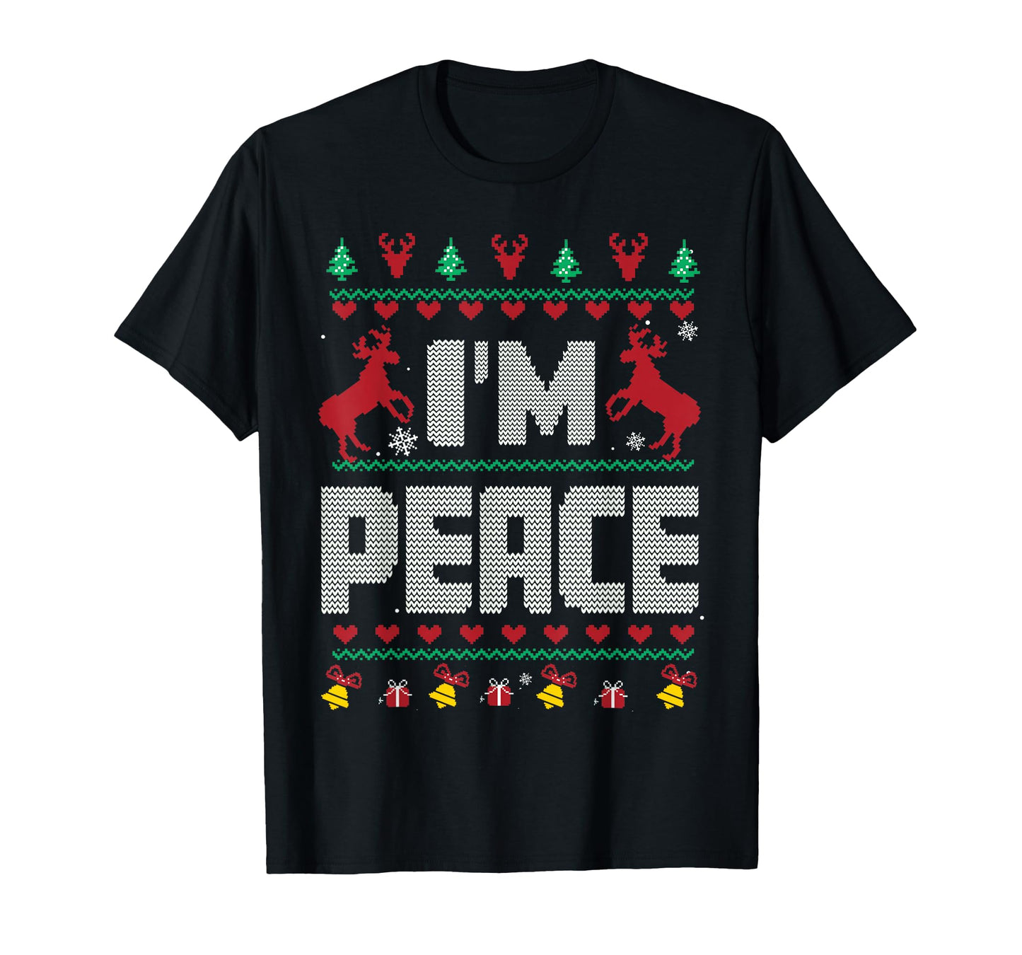 I Come In Peace - I'm Peace Xmas Matching Couples Christmas T-Shirt