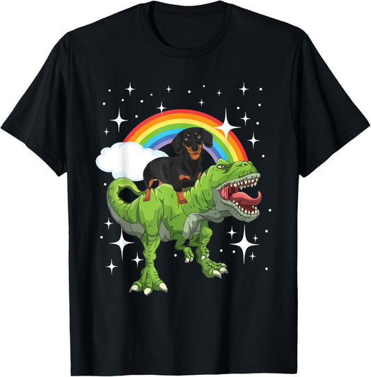 Dinosaur And Dachshund - Trex Dog Lover Puppy Trainer Men Women Kids T-Shirt
