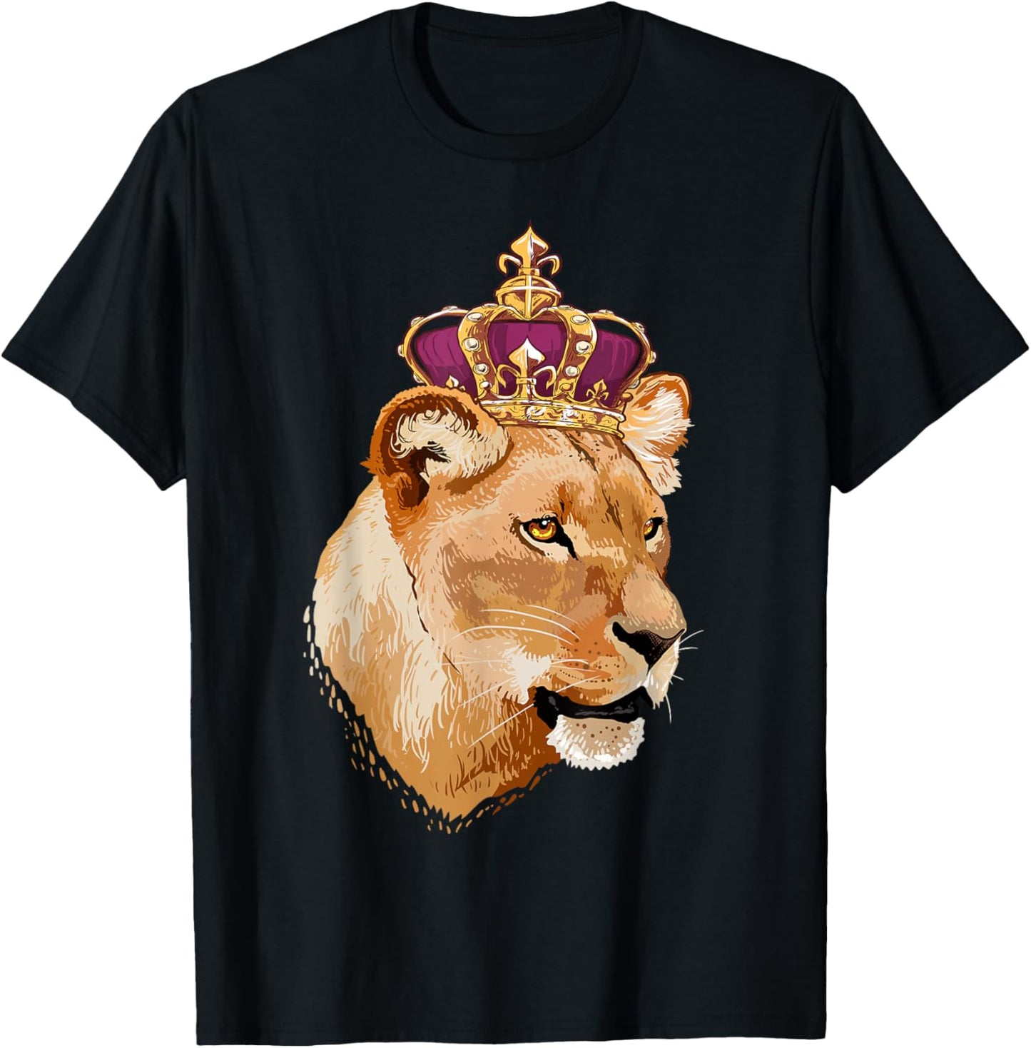 Lion Queen Big Cat Crowned Lioness Family T-Shirt