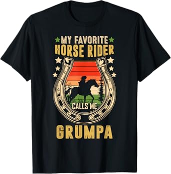 My Favorite Horse Rider Calls Me Grumpa Father's Day T-Shirt