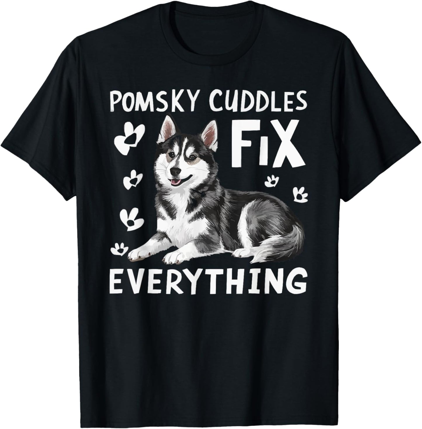 Pomsky Owner Dog Lover Puppy Pomeranian Siberian Husky T-Shirt