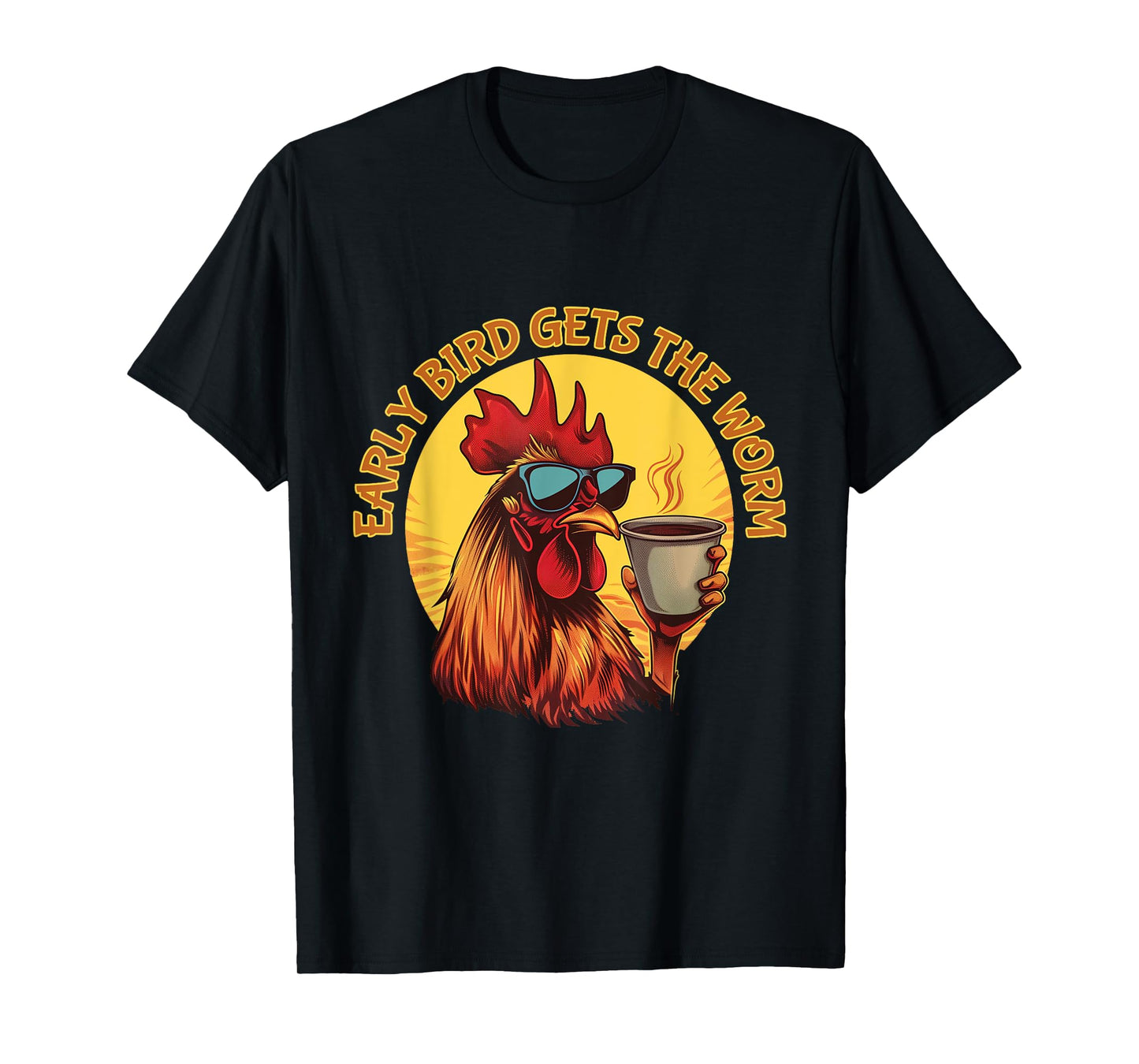 Funny Early Bird Morning Coffee Hustler T-Shirt