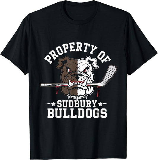 Property of Sudbury Bulldog Funny Hockey Dog Lover Funs T-Shirt