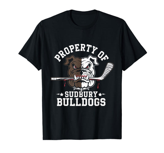 Property of Sudbury Bulldog Funny Hockey Dog Lover Funs T-Shirt for Men Women