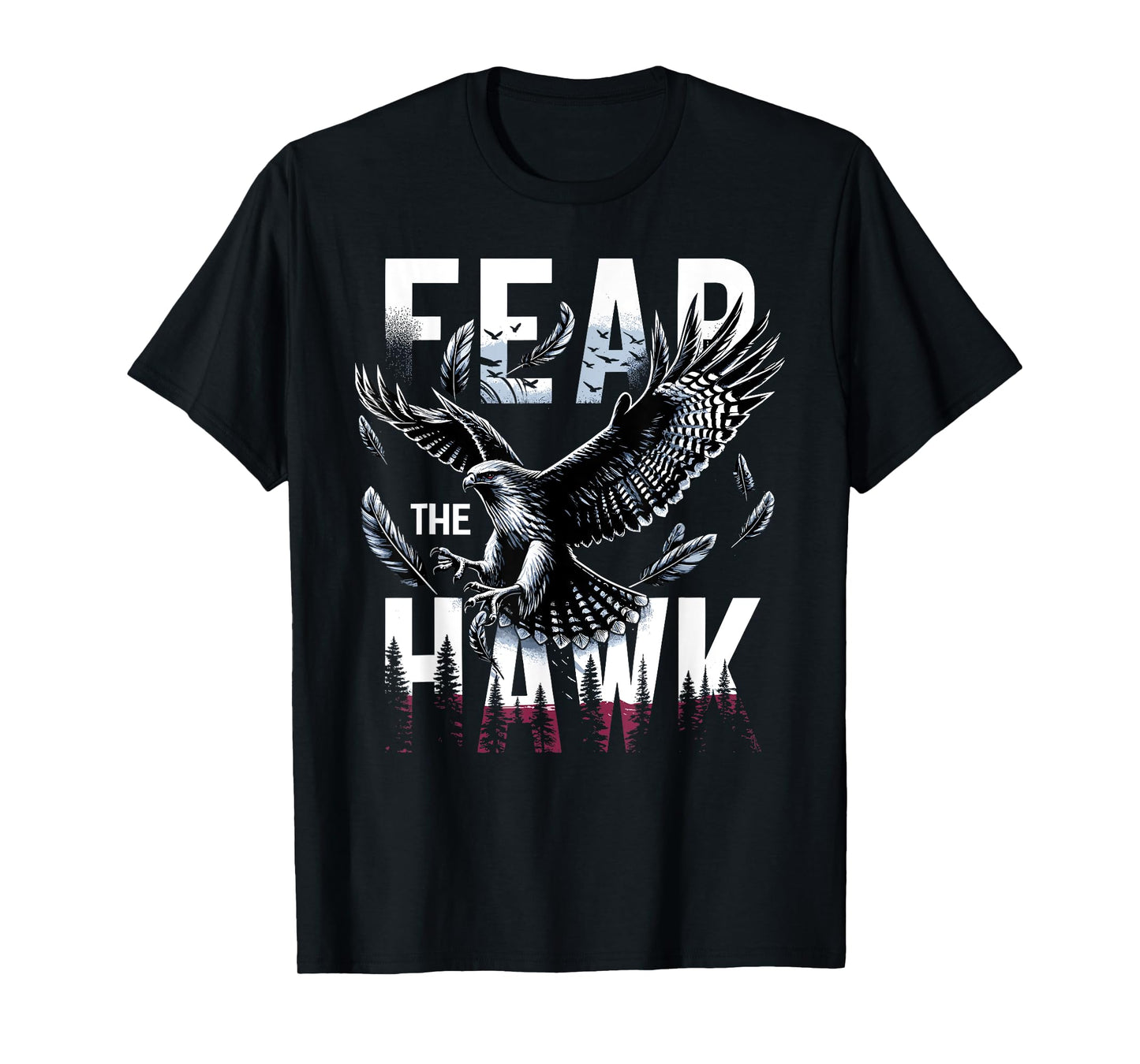 Fear The HAWK T-Shirt HAWKS Girls Boys Hawks T-Shirt